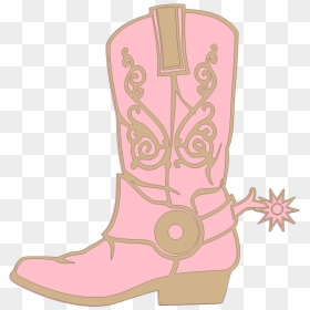 Pink Cowboy Boot Clipart, HD Png Download - cowgirl silhouette png
