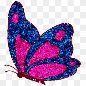 Butterfly Glitter Png, Transparent Png - blue sparkle png