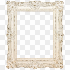 Ornate White Picture Frame Png, Transparent Png - shabby chic png