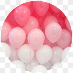 Red White And Pink Balloons, HD Png Download - pink balloon png transparent background