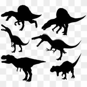 Silhouette Transparent Dinosaur, HD Png Download - t rex silhouette png