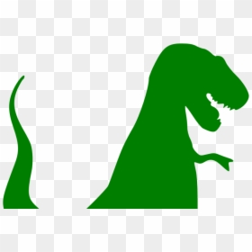 Desenho Dinossauro Preto Png, Transparent Png - t rex silhouette png