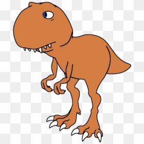 Dinosaur Funny Drawing Page, HD Png Download - t rex silhouette png