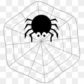 Spider On Web Clipart, HD Png Download - spider clipart png