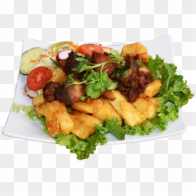 Yuca Con Chicharron Png, Transparent Png - yuca png