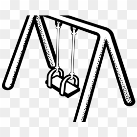 Swing Clipart Black And White, HD Png Download - swing set png