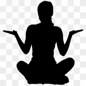 Yoga Clipart, HD Png Download - meditation silhouette png