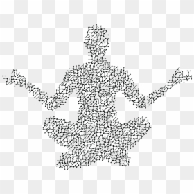 Man Meditation Pose Silhouette, HD Png Download - meditation silhouette png