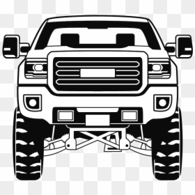 Lifted Chevy Truck Drawings, HD Png Download - truck front png