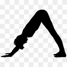 Downward Dog Yoga Pose Clipart, HD Png Download - meditation silhouette png