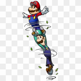 Mario And Luigi Spin Jump, HD Png Download - spinning png