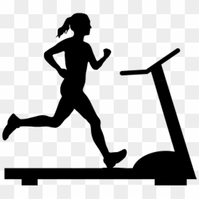 Treadmill Silhouette, HD Png Download - workout silhouette png