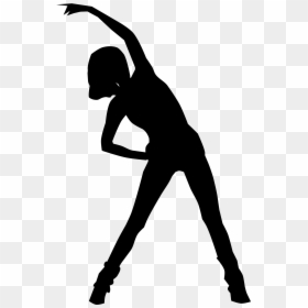 Stretching Clipart, HD Png Download - workout silhouette png