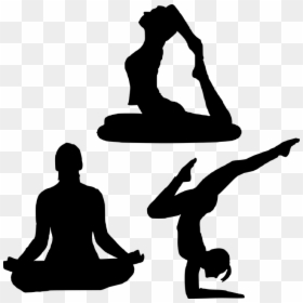 Yoga Girl Silhouette, HD Png Download - workout silhouette png
