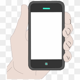 Hand Holding Phone Clipart, HD Png Download - celular vector png