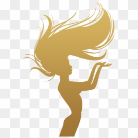 Silhouette Hair Logo Png, Transparent Png - flowing ribbon png