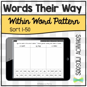 Words Their Way Within Word Pattern Sorts, HD Png Download - seesaw png