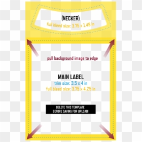 Wine Bottle Label Template Size, HD Png Download - tag template png