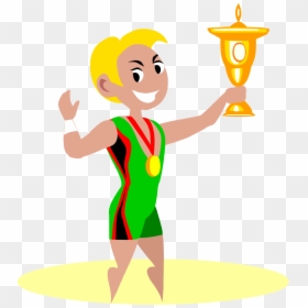 Winning Gold Medal Clipart, HD Png Download - trophy vector png