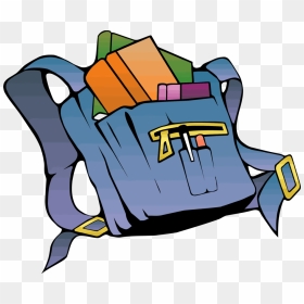 Backpack With Books Clipart, HD Png Download - trophy vector png