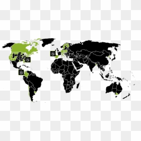 Norway To New Zealand, HD Png Download - mapa mundi png