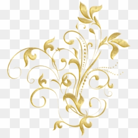 Marco De Flores Doradas Png, Transparent Png - marco dorado png