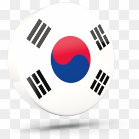 South Korea Flag With Name, HD Png Download - 3d button png