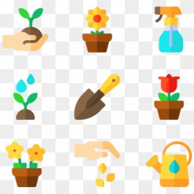 Flower Pot Icon Png, Transparent Png - flower graphic png