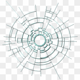 Bullet Hole Glass Vector, HD Png Download - vidro png