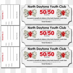 50 50 Raffle Ticket Template, HD Png Download - ticket template png