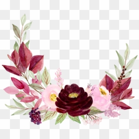 Png Maroon Flowers, Transparent Png - watercolor clipart png
