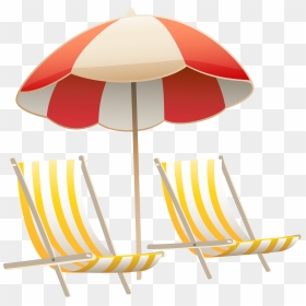 Beach Chair And Umbrella Clip Art, HD Png Download - watercolor clipart png