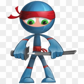Cartoon Blue Ninja, HD Png Download - cartoon ninja png