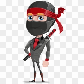 Ninja Vector Character, HD Png Download - cartoon ninja png
