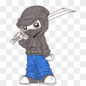 Drawings Of A Ninja, HD Png Download - cartoon ninja png