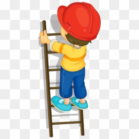 Climbing A Ladder Clipart, HD Png Download - climbing ladder png