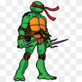 Raphael Ninja Turtle Drawing, HD Png Download - cartoon ninja png
