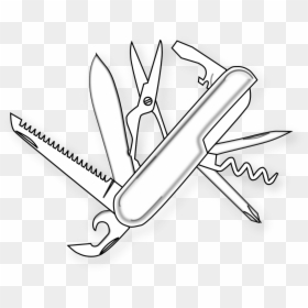 Swiss Army Knife Drawing, HD Png Download - swiss army knife png