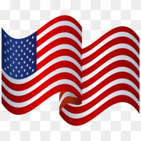 4th Of July Flags Clip Art, HD Png Download - waving american flag clip art png