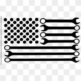 American Flag With Wrenches, HD Png Download - waving american flag clip art png