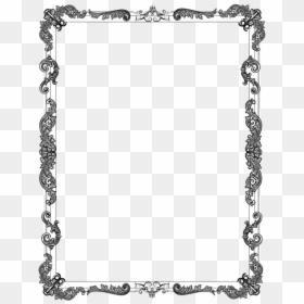 Black And White Abstract Border, HD Png Download - filigree frame png