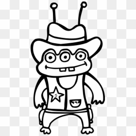 Alien Black And White, HD Png Download - cartoon alien png