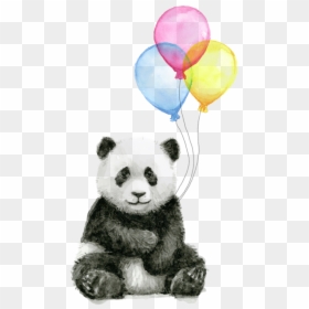 Watercolor Panda, HD Png Download - balloon animals png