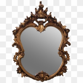 Ornate Gold Frame Mirror Png, Transparent Png - filigree frame png