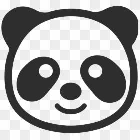 Papitas Fritas - Vector Blanco - Vector Negro - Panda Emoji, HD Png Download - vectores png negro