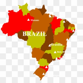 Candomble In Brazil Map, HD Png Download - map clipart png