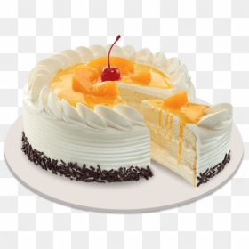 Peach Mango Cake Red Ribbon, HD Png Download - birthday ribbon png
