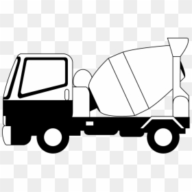 Cement Truck Clipart Black And White, HD Png Download - cement png