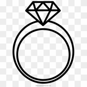 Diamond Ring Drawing, HD Png Download - anillos png