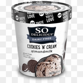 So Delicious Cashew Milk Ice Cream Vanilla, HD Png Download - milk and cookies png